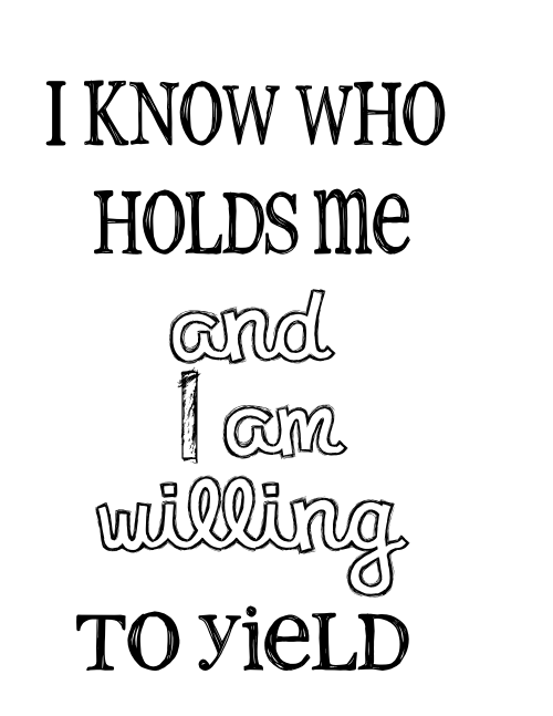 I know who holds me