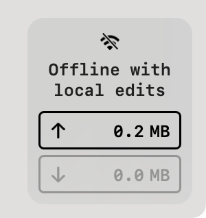 Sync detail - offline