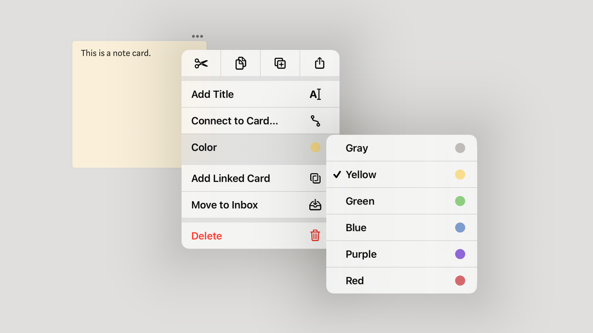 Note color on iPad